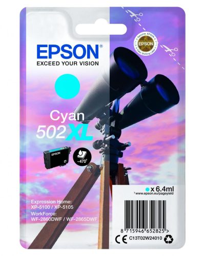 Epson T02W2 (502XL) kék eredeti tintapatron