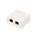 Extralink | Wall mount outlet | 2x RJ45 KAT5E STP