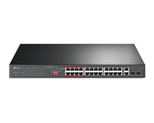 TP-Link TL-SL1226P | Switch | 24x RJ45 100Mb/s PoE+, 2x RJ45 1000Mb/s, 2x SFP, Rack, Unmanaged