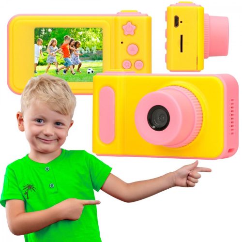 Extralink Kids Camera H8 Pink | Camera | 1080P 30fps, 2.0" screen