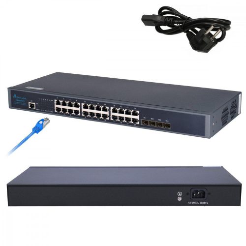 Extralink Chiron | Switch | 24x RJ45 1000Mb/s, 4x SFP+, L3, managed