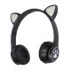 Extralink Kids Cat-Ear Wireless Headphones Black | Wireless Headphones | Bluetooth 5.0, RGB Lighting