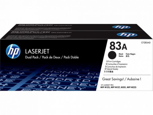 HP CF283AD (83AD) fekete eredeti toner duplacsomag