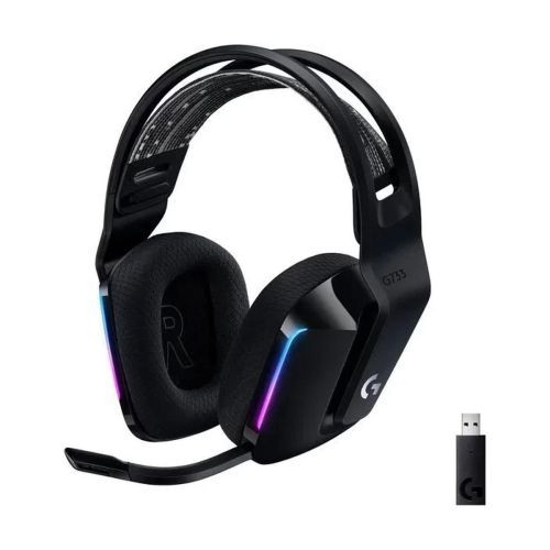 Logitech Headphones Wireless G733 Lightspeed for Gaming, RGB, Black EU (981-000864)