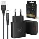 Extralink Smart Life | USB Type-A to Type-C cable set, 200cm, Black + 12W charger | Black