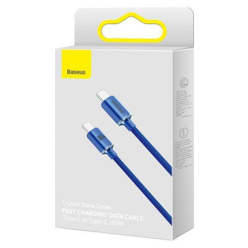 Baseus Type-C - Type-C Crystal Shine series fast charging data cable 100W 2m Blue (CAJY000703)