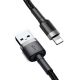 Baseus Lightning Cafule Cable 2.4A 1m Gray + Black (CALKLF-BG1)