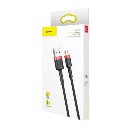 Baseus Micro USB Cafule Cable 1.5A 2m Red + Black (CAMKLF-C91)