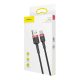 Baseus Type-C Cafule cable 2A 2m Red + Black (CATKLF-C91)