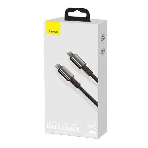 Baseus Type-C - Type-C cable Tungsten Gold Fast charging and data 100W (20V/5A) 2m Black (CATWJ-A01)