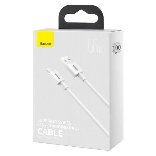 Baseus Type-C Superior series fast charging data cable 66W (11V/6A) 1m White (CATYS-02)