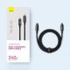 Baseus Type-C to Type-C Tungsten Gold Series Cable 480Mb/s, 240W, 1m, Black (CAWJ040001)