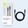 Baseus Type-C to Type-C Tungsten Gold Series Cable 480Mb/s, 240W, 2m, Black (CAWJ040101)