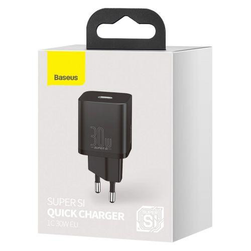 Baseus Travel Charger Super Si 1C Quick Charger PD 30W EU Black (CCSUP-J01)