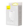 Baseus Travel Charger Compact Quick Charger U+U+C PD3.0, QC 3.0 30W EU White (CCXJ-E02)