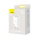 Baseus Travel Charger Compact wall Charger U+U+U, 17W EU White (CCXJ020102)