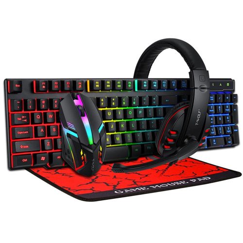 Extralink Gaming Set TF800 4in1 | Set of keyboard + mouse + headphones + pad | LED backlight