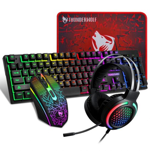 Extralink Gaming Set TF400 4in1 | Set of keyboard + mouse + pad + headphones | LED backlight