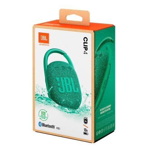 JBL Clip 4 hordozható hangszóró, Bluetooth, IP67, 10H, ECO ZÖLD (JBLCLIP4ECOGRN)