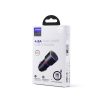 Joyroom Car Charger U+U, 24W, LED Light, with 3-in-1 Cable (Lightning + Type-C + Micro), 1.2m, Black (JR-CL10)