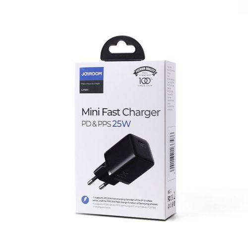 Joyroom Travel Charger Mini Type-C, PPS, PD 25W, Black EU (L-P251)