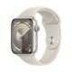 APPLE WATCH SERIES 9 45MM 2024 (GPS) STARLIGHT ALUMINUM CASE WITH STARLIGHT SPORT BAND - S/M - STARLIGHT