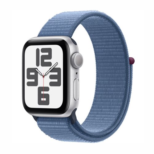 APPLE WATCH SE 2ND GENERATION 2023 (GPS) 40MM SILVER ALUMINUM CASE WITH WINTER BLUE SPORT LOOP - ADJUSTABLE - SILVER