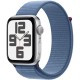 Apple Watch SE (2023) GPS 44mm Ezüst aluminiumtok, Télkék sportpánt (Textil szíj)