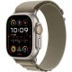 Watch Apple Watch Ultra 2 LTE 49mm Titán Tok Olívazöld színű Alpine Loop szíjjal, M (közepes) méretben