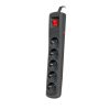 Armac R5 | Power strip | anti-surge system, 5 sockets, 1,5m cable, black