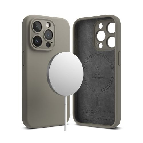 Ringke iPhone 15 Pro Case Silicone Magnetic Gray