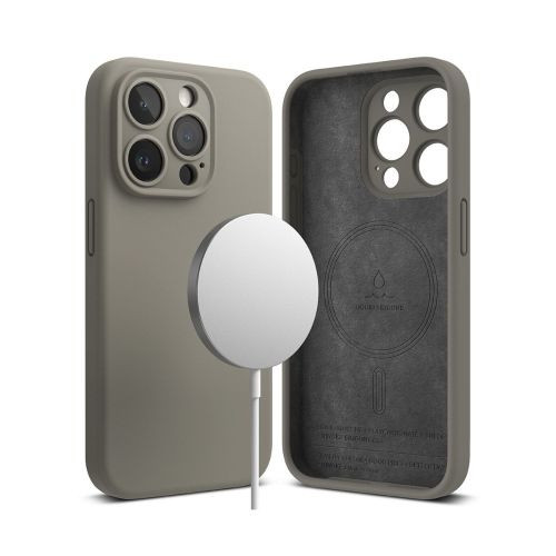 Ringke iPhone 15 Pro Max Case Silicone Magnetic Gray