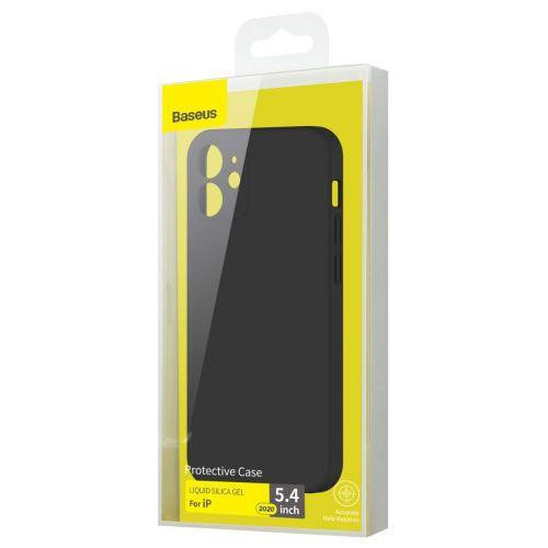 Baseus iPhone 12 mini case Liquid Silica Gel Black (WIAPIPH54N-YT01)