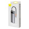 Baseus HUB Metal Glam Series 5-in-1 (3xUSB-A 3.0, Type-C male, Type-C female, HDMI-A), Gray EU (WKWG020013)