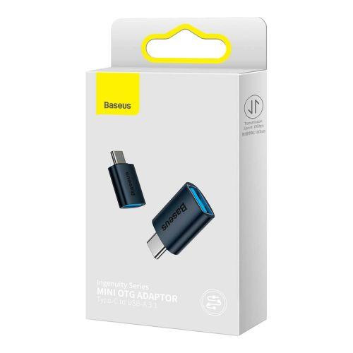 Baseus Converter Ingenuity Series Mini OTG Adaptor USB-A 3.1 Female to Type-C Male Blue (ZJJQ000003)